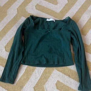 Gaze Teal Long Sleeve Top